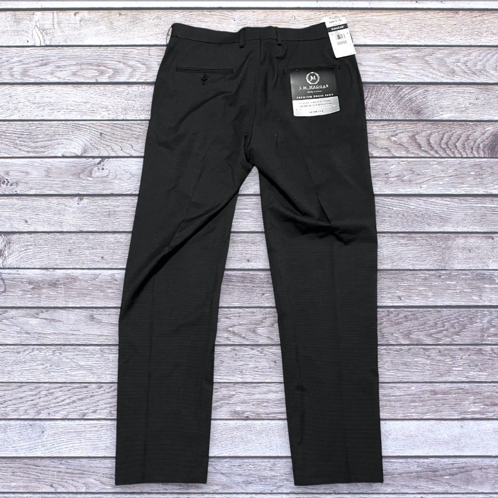 NWT Haggar Slim Fit Charcoal Dress Pants 34w x 30L - Picture 3 of 6